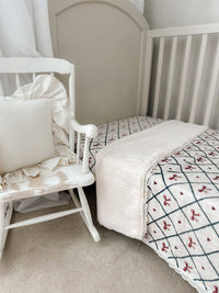 Bow Peep Fur Lined Cot Blanket