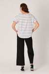 V-Neck Curve Hem Tee