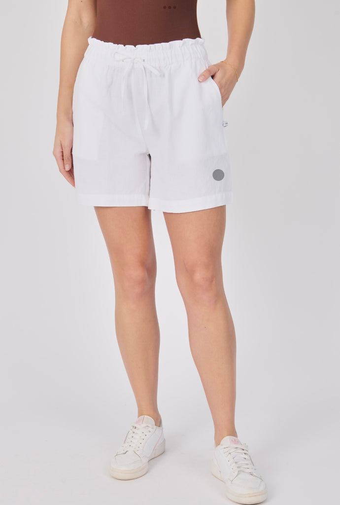 Tie Waist Shorts- White