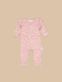 SMILE FLORAL ZIP ROMPER