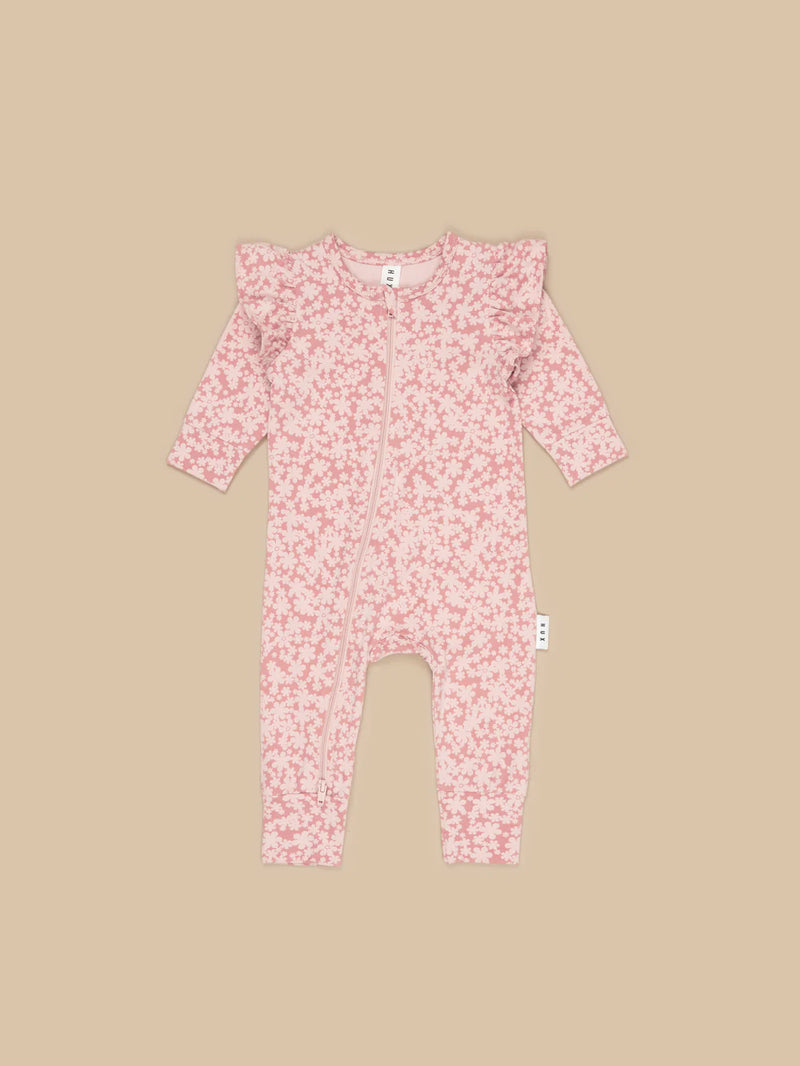 SMILE FLORAL ZIP ROMPER