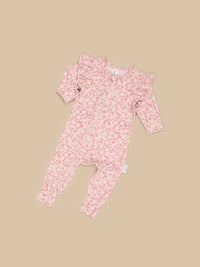 SMILE FLORAL ZIP ROMPER