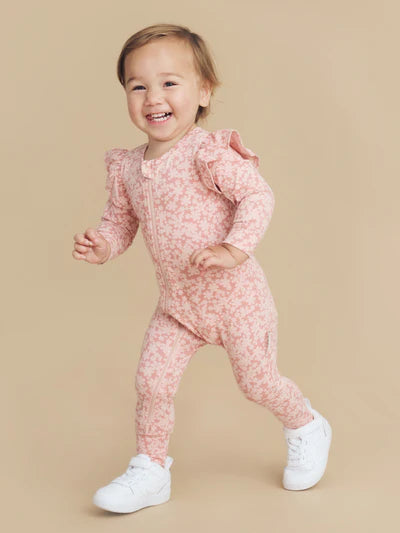 SMILE FLORAL ZIP ROMPER