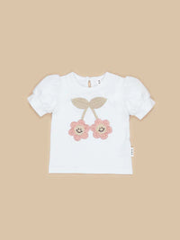 SMILE FLOWER PUFF T-SHIRT