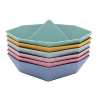 6pk Silicone Origami Bath Boats