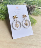 Gold snowflake bauble Dangles
