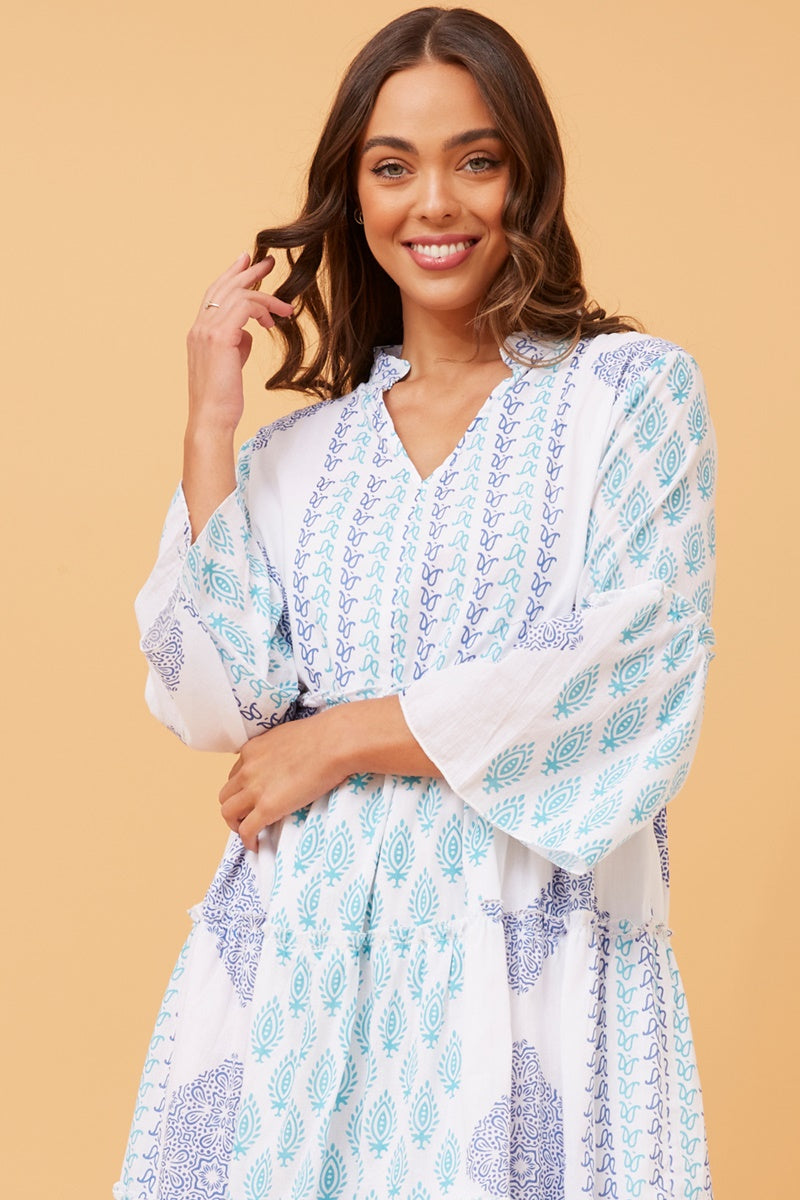 PAGET BOHO TIERED SHORT DRESS
