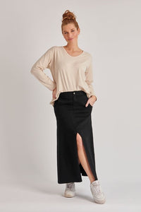 Front Split Maxi Skirt