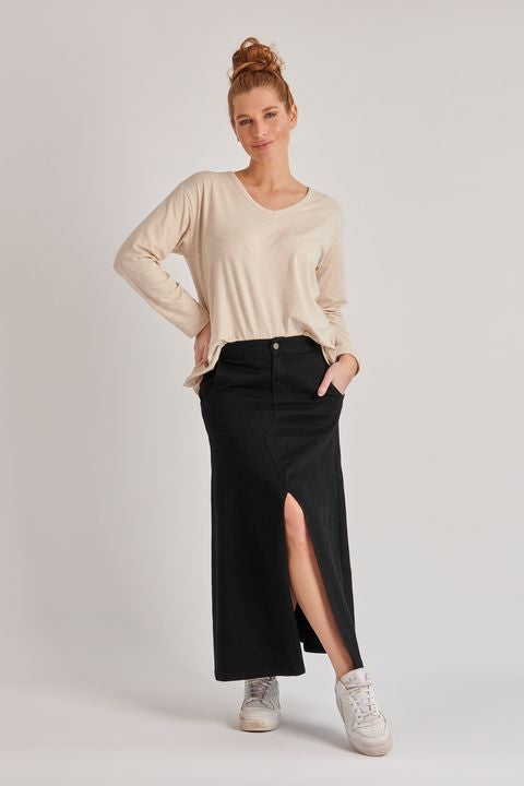 Front Split Maxi Skirt