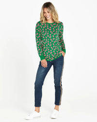 Sophie Knit Jumper - Cheetah Print