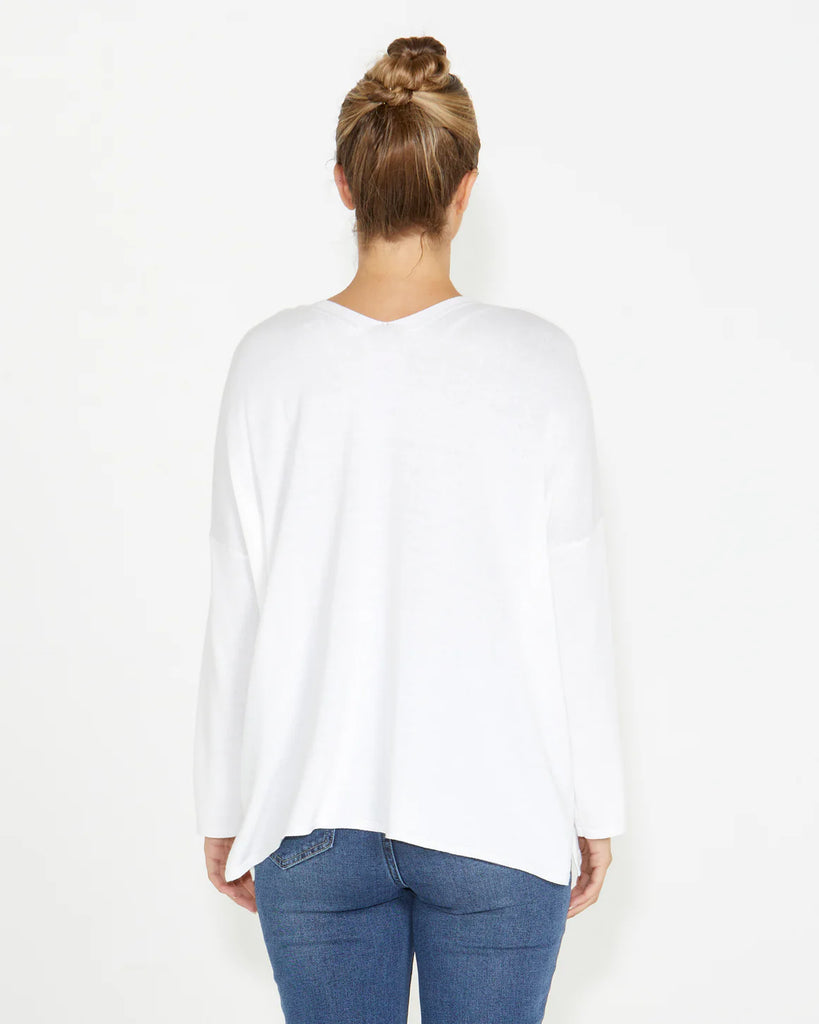 Angelina Reversible Knit - White