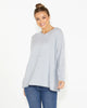 Angelina Reversible Knit - Grey Marle