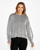 Lisette Chunky Rib Knit - Black/ White