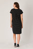 Betty Dress- Black/White Stripe