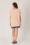 Panel Oversized Tee - Washed Rose