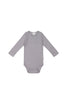 Organic Cotton Modal Long Sleeve Bodysuit-Moon