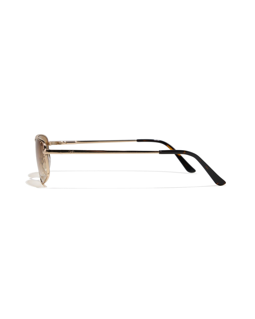 Lee Sunglasses-polished gold / amber