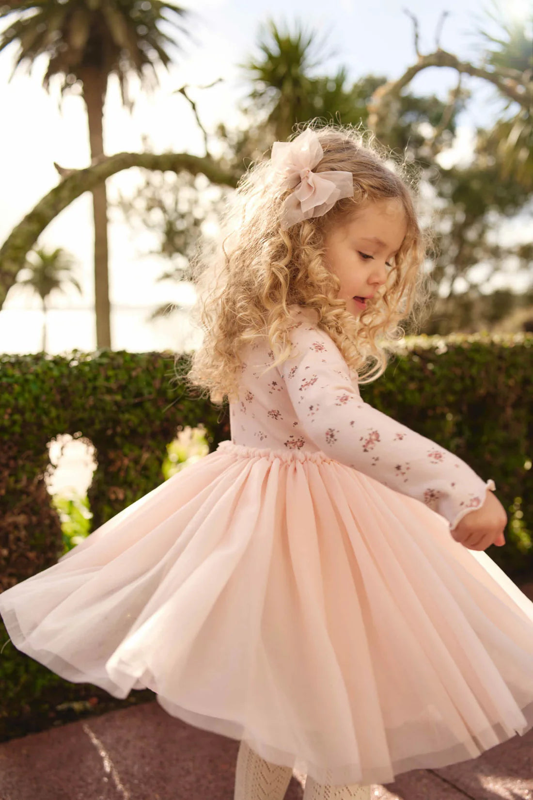 Anna Tulle Dress - Petite Fleur Soft Peony