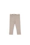 Organic Cotton Modal Legging - Narrow Stripe Tweed/Cloud