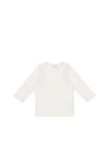 Pima Cotton Vinny Long Sleeve Top - Whisper