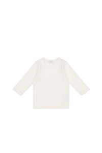 Pima Cotton Vinny Long Sleeve Top - Whisper