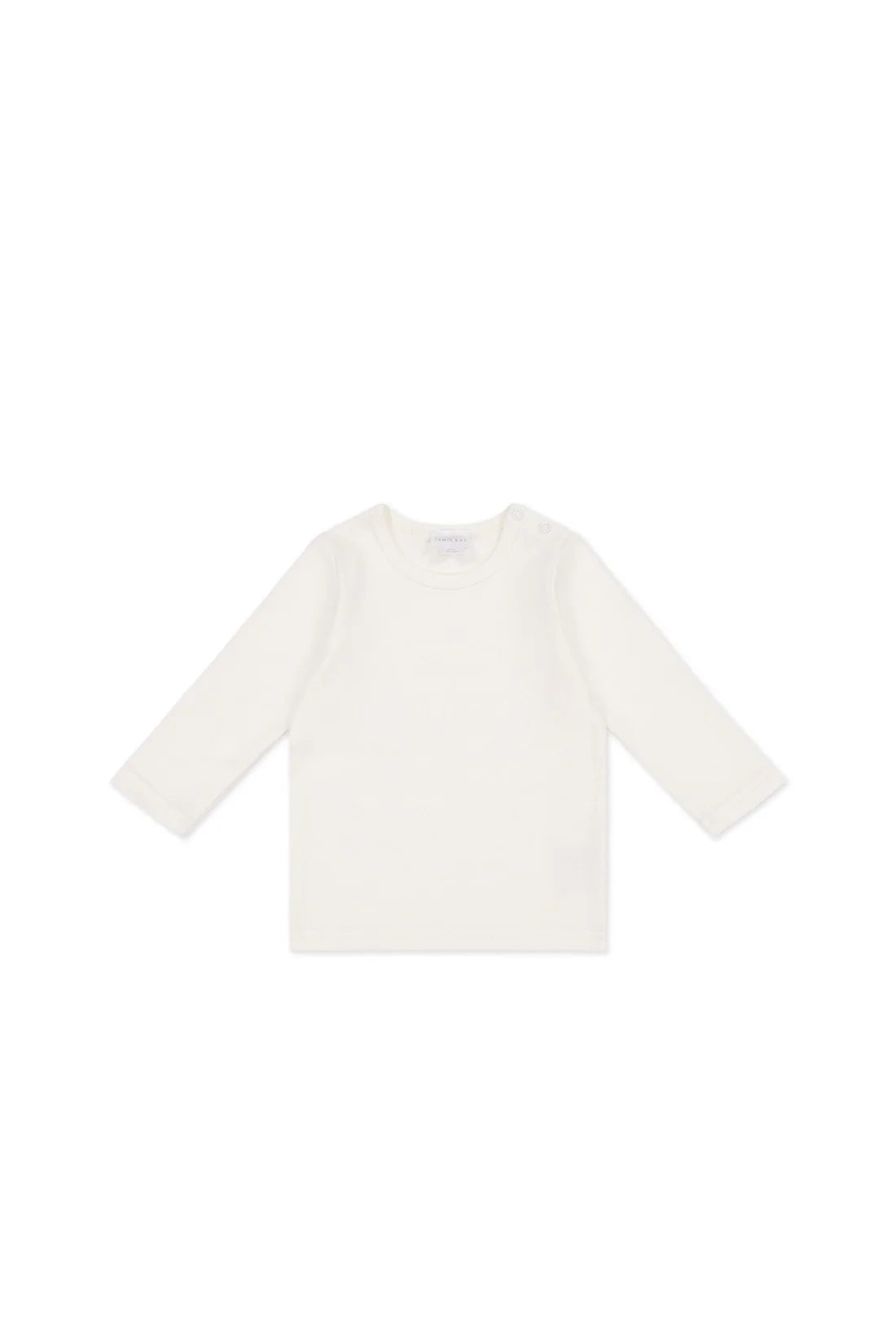 Pima Cotton Vinny Long Sleeve Top - Whisper