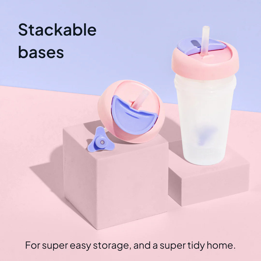 Little Stackers Weighted Straw Sippy Cup Two Pack