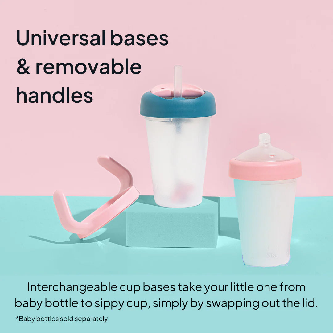 Little Stackers Weighted Straw Sippy Cup Two Pack