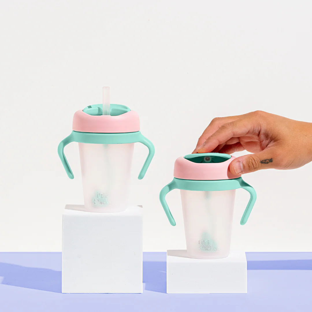 Little Stackers Weighted Straw Sippy Cup Two Pack