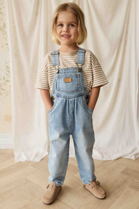 Pima Cotton Wesley Tee - Slim Stripe Brioche/Cloud