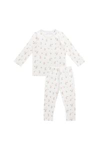 Organic Cotton Baker Long Sleeve Pyjama Set - Lapin Jardin Crisp