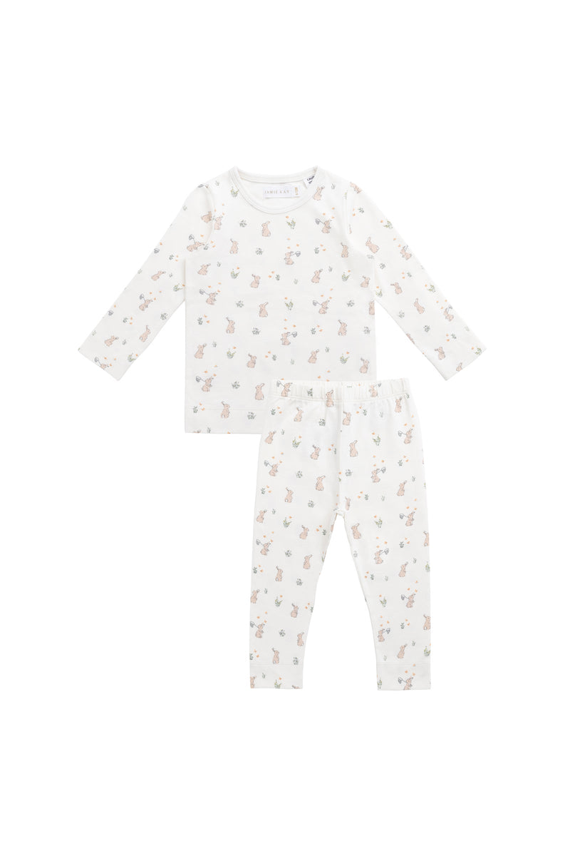Organic Cotton Baker Long Sleeve Pyjama Set - Lapin Jardin Crisp