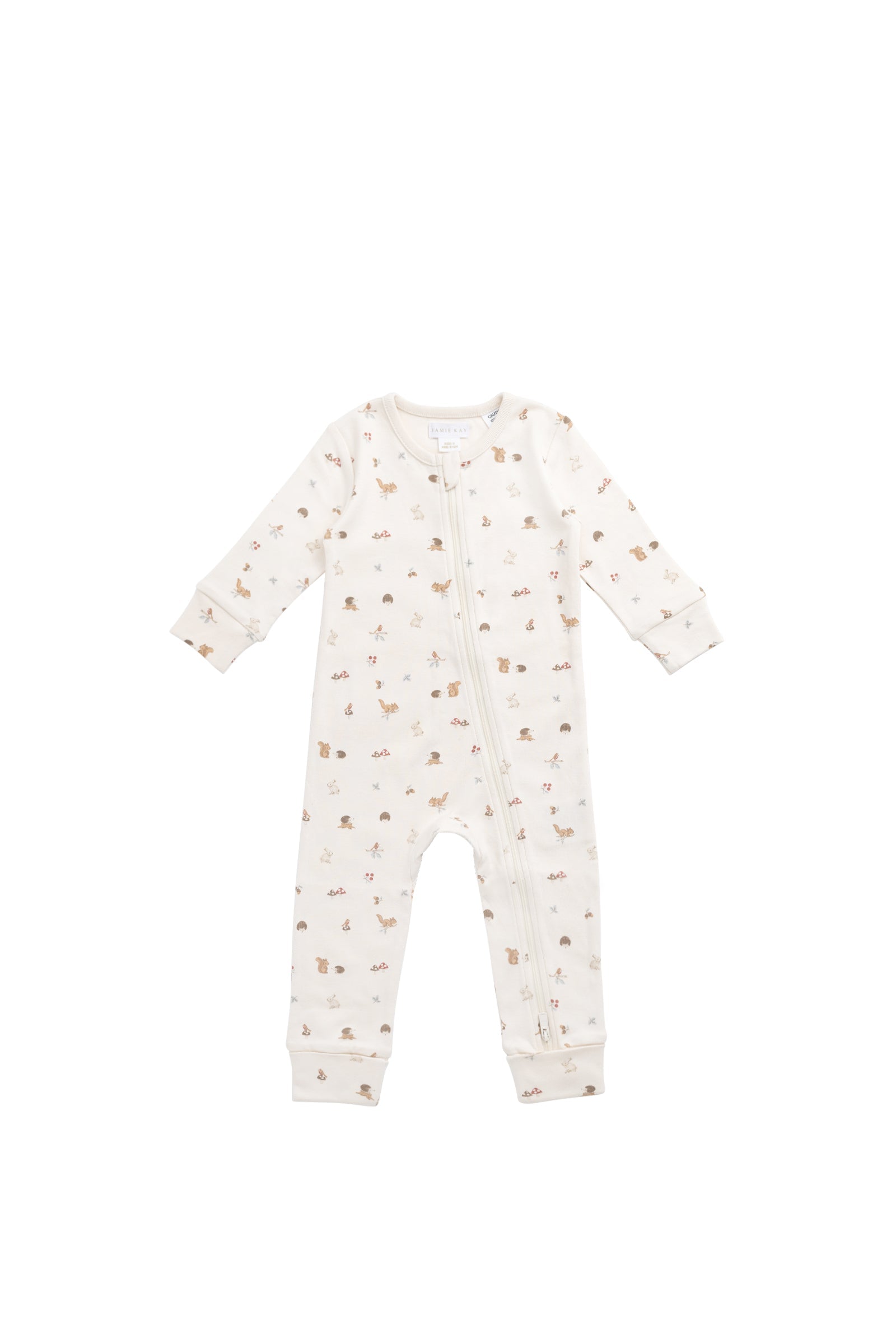 Organic Cotton Reese Zip Onepiece - Forest Gathering