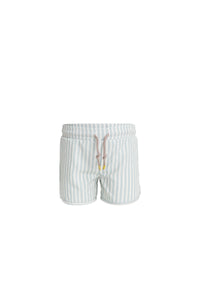 Declan Board Short - Variegated Stripe Cenote