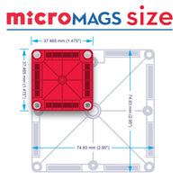 MAGNA-TILES - MICROMAGS TRAVEL SET - 26 PIECE SET