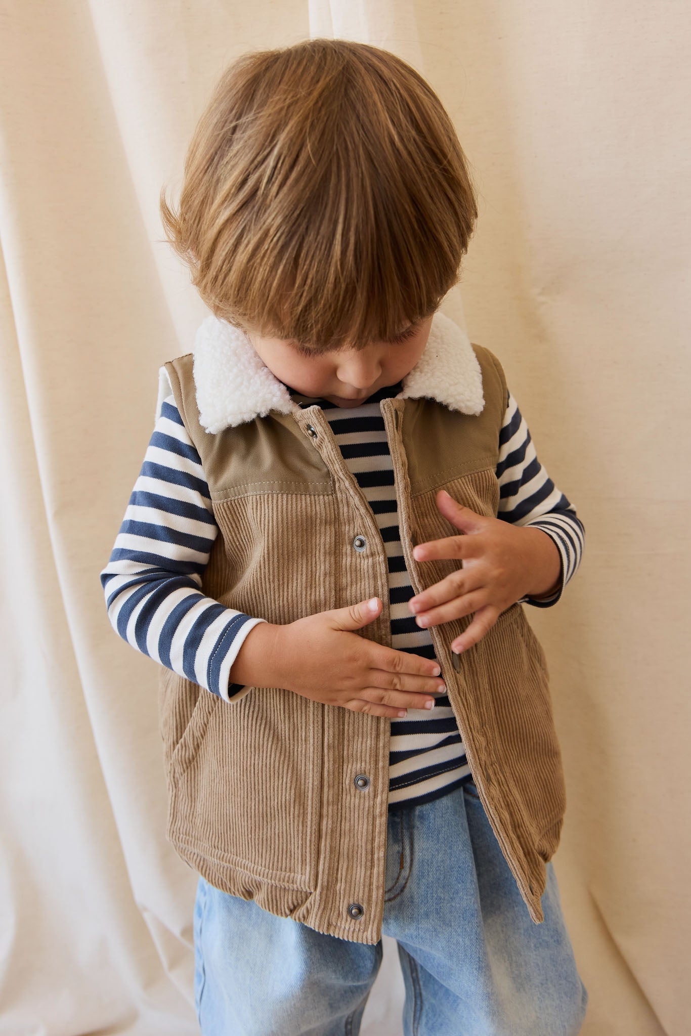 Spencer Vest - Brioche/Pecan