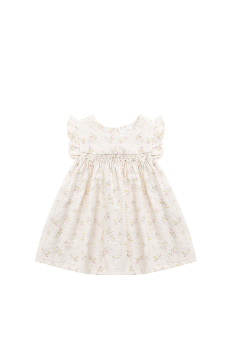 Organic Cotton Muslin Tiana Dress - Emelia Pink