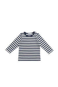 Sleeve Top - Essential Stripe Charter/Cloud