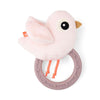 Pink Birdy Sensory Rattle with Teether
