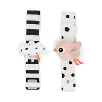 Pink Birdy Wrist Rattle 2 Piece Set