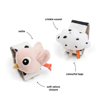 Pink Birdy Wrist Rattle 2 Piece Set