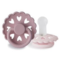 FRIGG Fairytale Pacifier 2 Pack Silicone- Twilight Mauve/ White Lilac