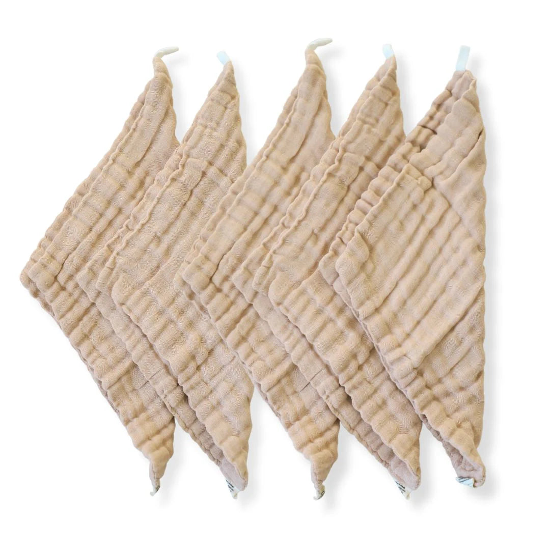 Organic Cotton Reusable Baby Wipes (5-Pack)