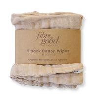 Organic Cotton Reusable Baby Wipes (5-Pack)