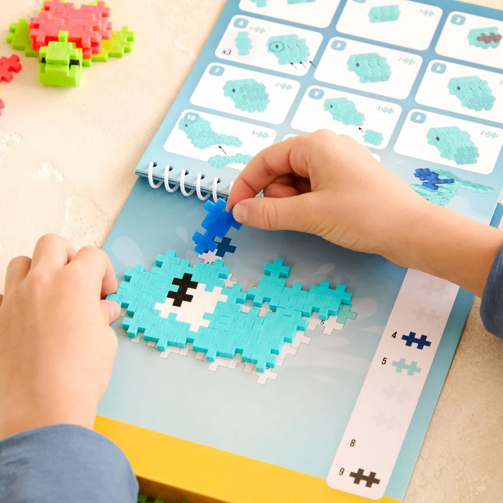 Plus-Plus - Activity Pad - Puzzle by Number - Ocean