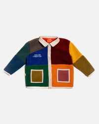 Boucle Coat Colour Block