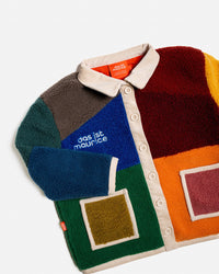 Boucle Coat Colour Block