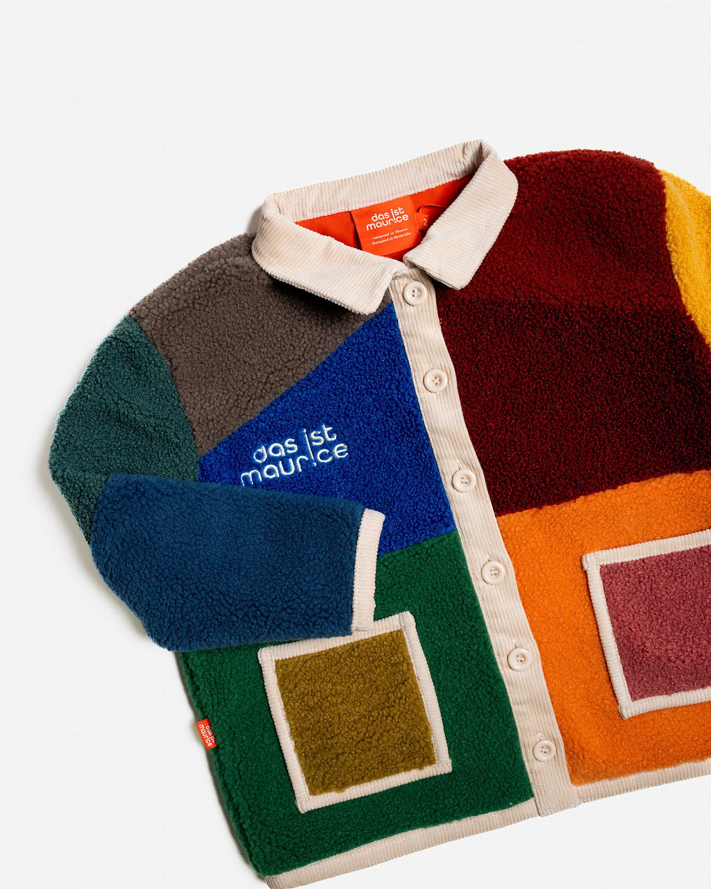 Boucle Coat Colour Block