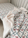 Bow Peep Fur Lined Cot Blanket