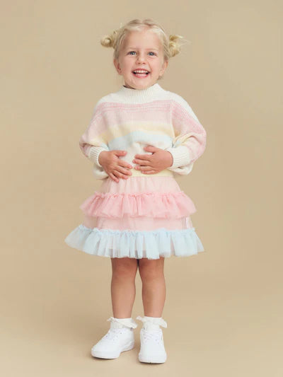 RAINBOW STRIPE KNIT JUMPER